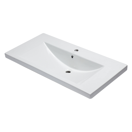 EAGO EAGO BH002 White Ceramic 40"x19" Rectangular Drop In Sink BH002